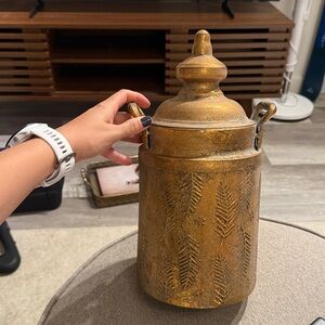 Vintage Gold Decorative Canister